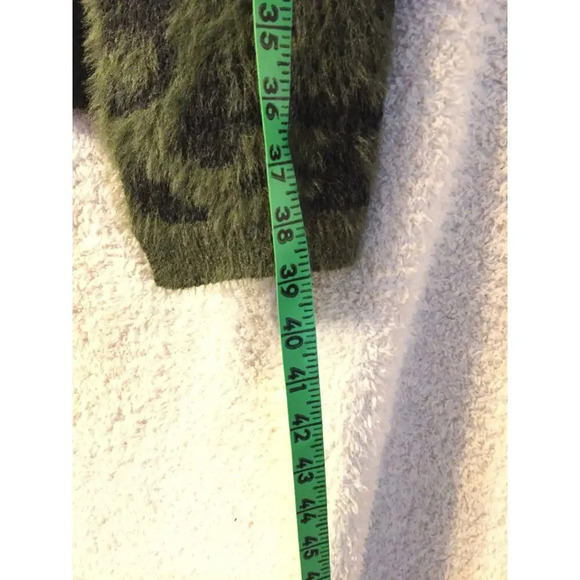 Cardigan by FATE size S green blk stretchy material - Picture 6 of 7